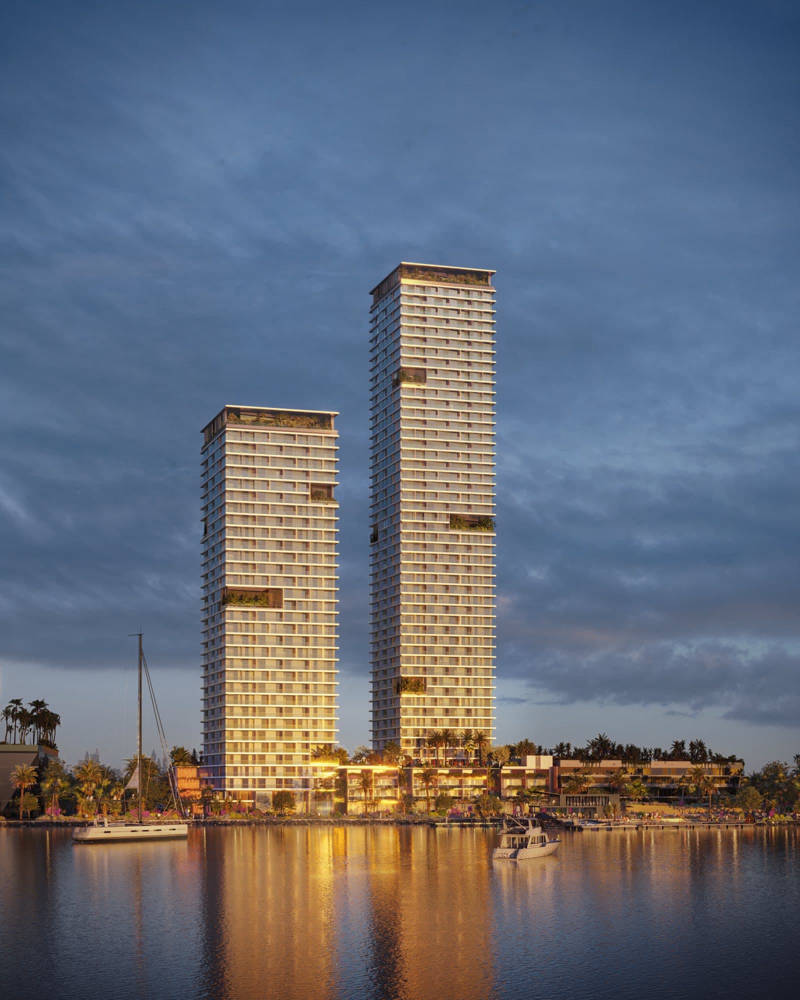 Orise waterfront towers in Dubai Maritime City