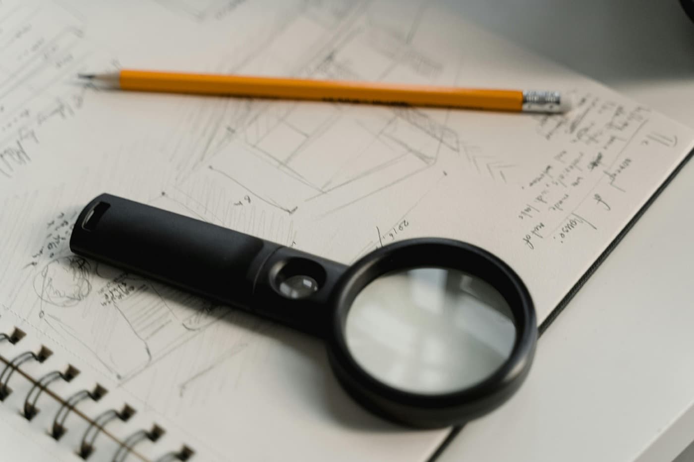 Snagging inspection notes on a property drawing